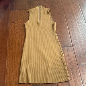 Cotton Citizen Sleeveless Ribbed Brown Dress